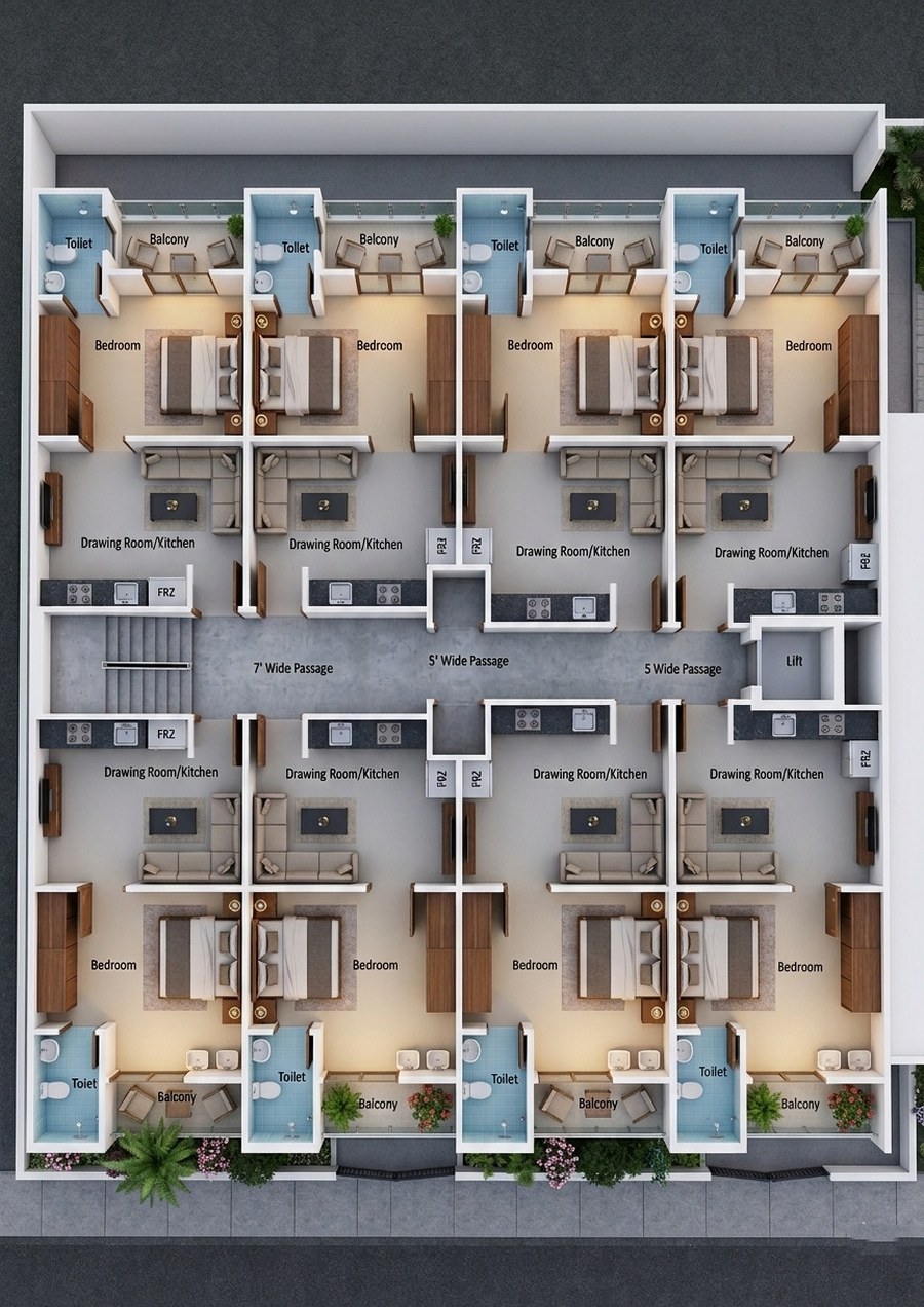 Govindam Homes 1.O 1 BHK Floor Plan
