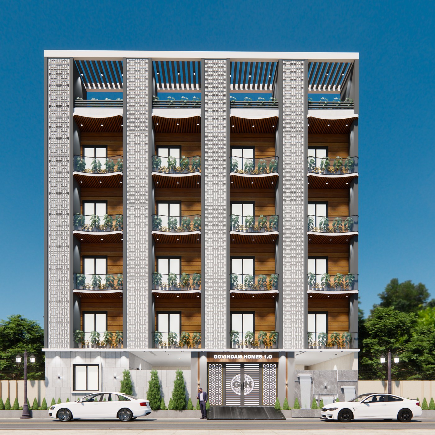 Govindam Homes 1.O Front Elevation Day View
